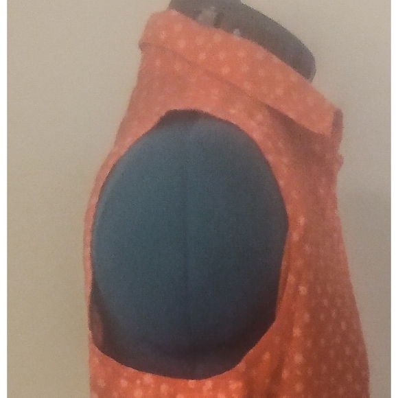 SUNKIST ORANGE POLKA DAISY BLOUSE - Picture 2 of 6